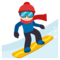 Snowboarder - Light emoji on Emojione